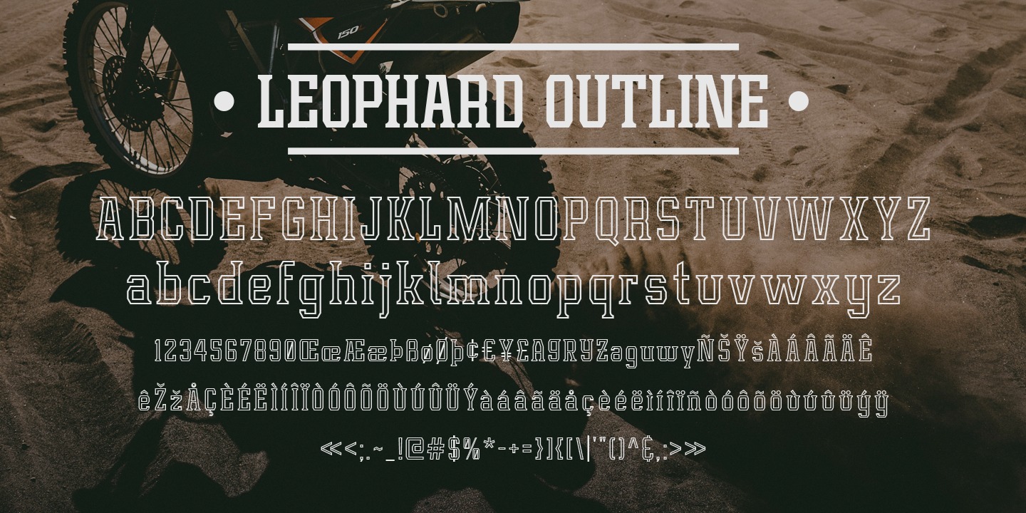 Пример шрифта Leophard Bold